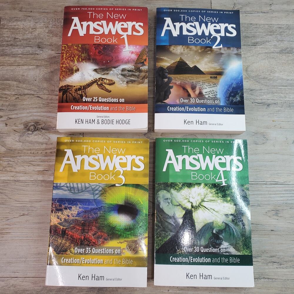 The New Answers Books 1-4 Paperback Ken Ham Home School Masterbooks Lot